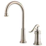 Lead Law Compliant 1 Handle Two Hole Bar Prep Faucet Brushed Nickel Ashfield
