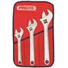 3 Piece Adjustable Wrench Set W/Pouch
