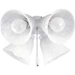 White 4 60 Watts Medium Fan Light Kit
