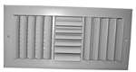 10 X 4 Aluminum 3WAY Curved Sidewall / Ceiling Reg White