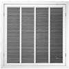 20 X 20 Filter Grill 1/3 Fin T Bar White