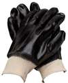 PVC Black Knit Wrist Gloves OSFA