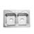 33 X 22 Four Hole Double Bowl 6.5 Stainless Steel Sink Single Pack