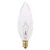 60 Watts Torpedo Candelabra Clear 130 Volts Lamp