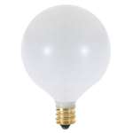 40 Watts G16-1/2 Candelabra White 130 Volts Lamp