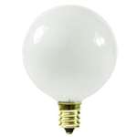 60 Watts G16-1/2 Candelabra White 130 Volts Lamp