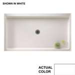 34 X 54 Single THOLD Shower FLR White
