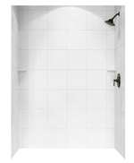 36X62X72-1/2 SQ Shower Wall Kit White