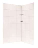 48X48X96 SQ NEO Shower Wall Kit White