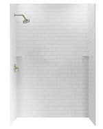 36X36X72-1/2 Shower Wall Kit White