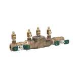 Lead Law Compliant 3/4 Bronze IPS Double Check Backflow Preventer With Ball Valve