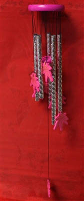 Pink maple leaf wind chime Model 8001