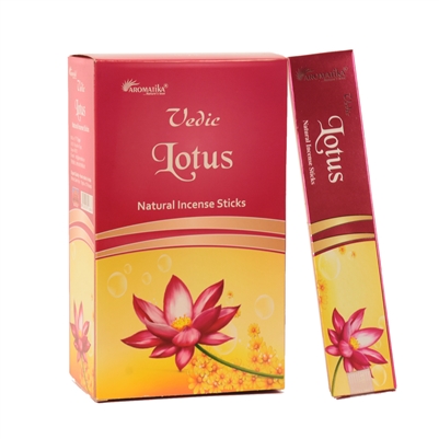 Vedic Lotus Natural Incense Sticks (Box of 12 X 15 grams)