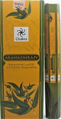 Chakra - Aromatherapy- Eucalyptus Incense Sticks (Box of 6 packs of 20 sticks)