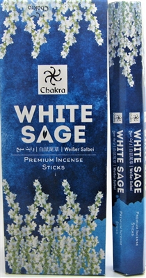 Chakra - White Sage - Incense Sticks (Box of 6 packs of 20 sticks)