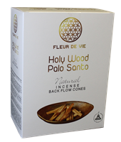 Fleur de Vie - Holy Wood Palo Santo - Backflow Cones (Box of 12)