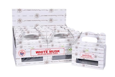 [Backflow] Satya White Musk Backflow Cones (Box of 6 Packs)