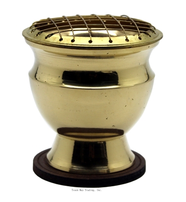 Brass Screen Charcoal Burner 4"H