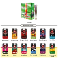 Blunt Black Hand Dipped Incense Sticks - 1 Display containing 12 Different Fragrances, 6 pouch per fragrance, 72 pouch total (12 Sticks per Pouch) Blunt Black Hand Dipped Incense Sticks - 1 Display containing 12 Different Fragrances, 6 pouch per fragrance, 72 pouch total (12 Sticks per Pouch)