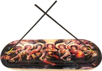 Wooden Handmade Incense Holder Boat Shape, Single - 7 Archangels (#1)