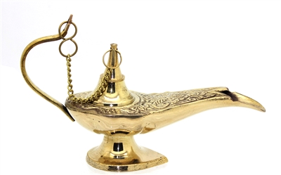 Brass Chirag Oil Lamp Burner - 5 Inch Long
