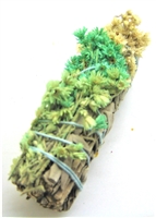 MIX -  White sage with Natural Mullein and Blue Mullein  Smudge Sticks 4" (Single)