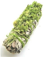 MIX - White Sage with Green Mullein Smudge Sticks 4" (Single)