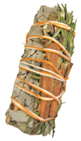 MIX - White Sage with a Slices of Cinnamon and Pine Smudge Sticks 4" (Single)