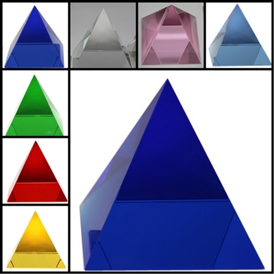 Crystal Pyramid 80mm (Glass) - Select Color