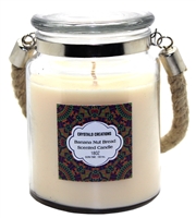 Crystalo Creations Banana Nut Bread Scented Candle with Rope Handle, 18 Ounce