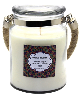 Crystalo Creations Candle - White Sage