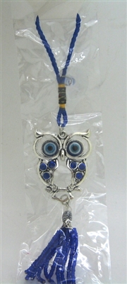 Evil Eye Owl Amulet - Hanging - 8''