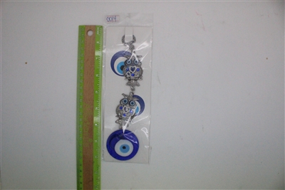 Evil Eye double owl Pendant/Charm 9" Model EE0014