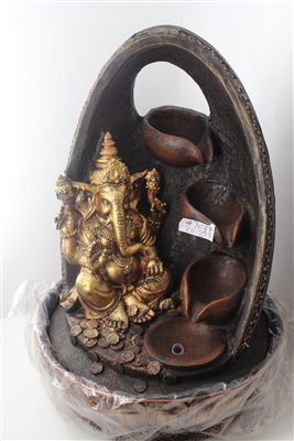 Gold Ganesh cascading fountain Model-7089