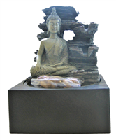 Buddha mediating on cliff side fountain - Model 6027