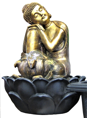 Golden Buddha hands on knee Model-6171