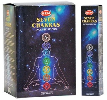 HEM 7 CHAKRA INCENSE - 35 STICKS PACK (12/BOX)