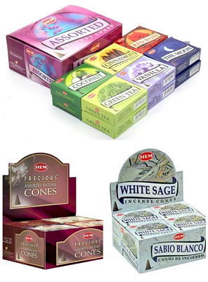 Hem Incense Cones Assorted Scents (12/box)