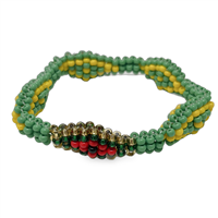 ILDE bracelet, Diamond Style, Medium - ORULA con camino de Oshun Ibu Kole