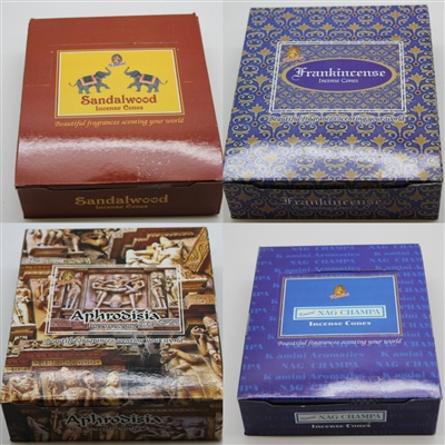 Kamini Incense Cones (12/Box) Assorted Fragrance Select