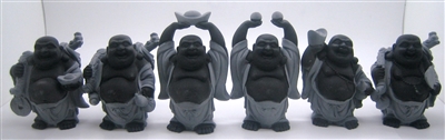 Laughing Buddha 4 Inch Statues (Set of 6 Figurine) - Choose Color