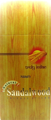 NIKHIL'S SANDALWOOD INCENSE - 15 STICKS (12/BOX)