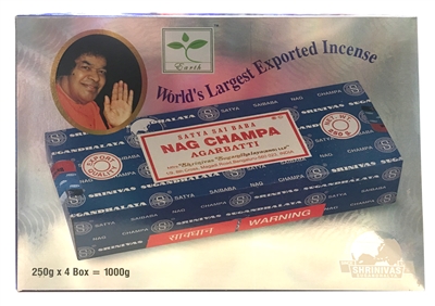 Satya Sai Baba Nag Champa 250 Grams - Box of 4 Packs