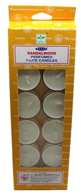 Satya Tea Light Scented Candle - Sandalwood - Pack of 12