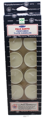 Satya Tea Light Scented Candle - Palo Santo - Pack of 12