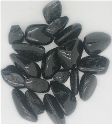 Tumbled Black Tourmaline Stones - 1 Pound