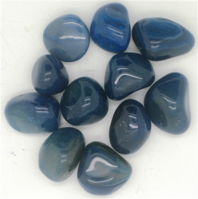 Tumbled Blue Agate Stones - 1 Pound