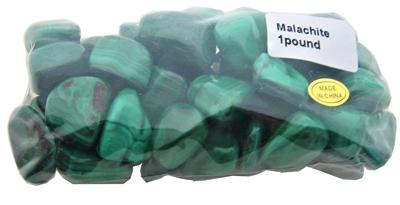 Malachite tumbled stones 1 lb