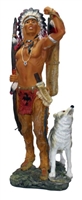 Indian Warrior with Wolf