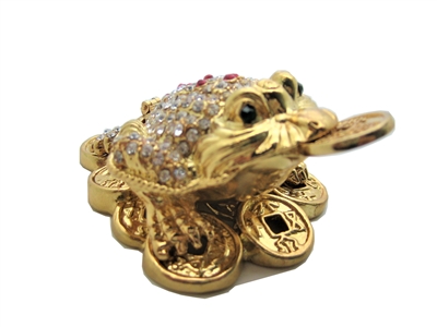 Feng Shui Money Toad Trinket Bejeweled Box